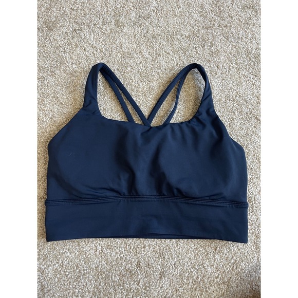 lululemon athletica Other - Lululemon Free To Be Serene Bra High Neck Navy Blue Strappy Back Size 8
